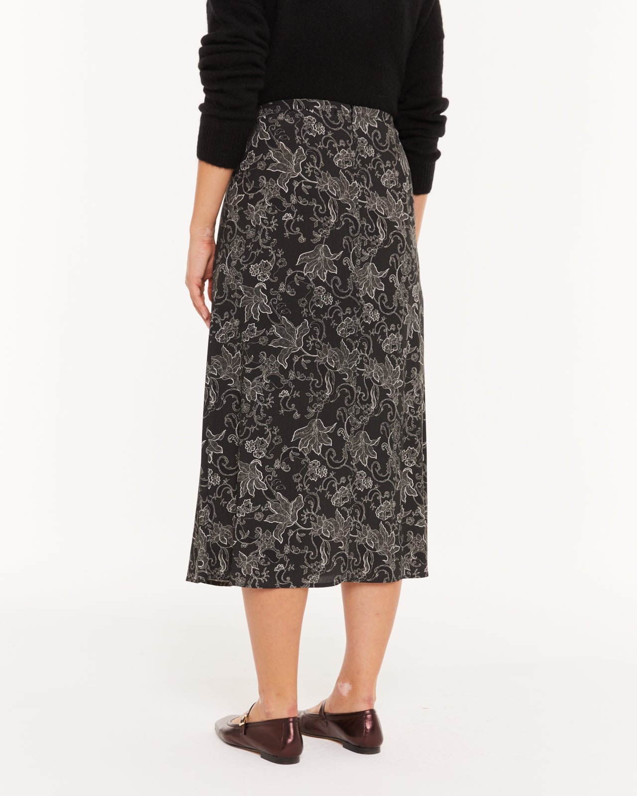 jupe imprimée ajourée