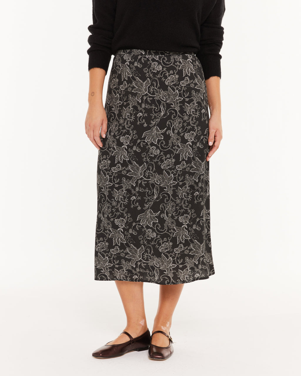 Falda estampado calado