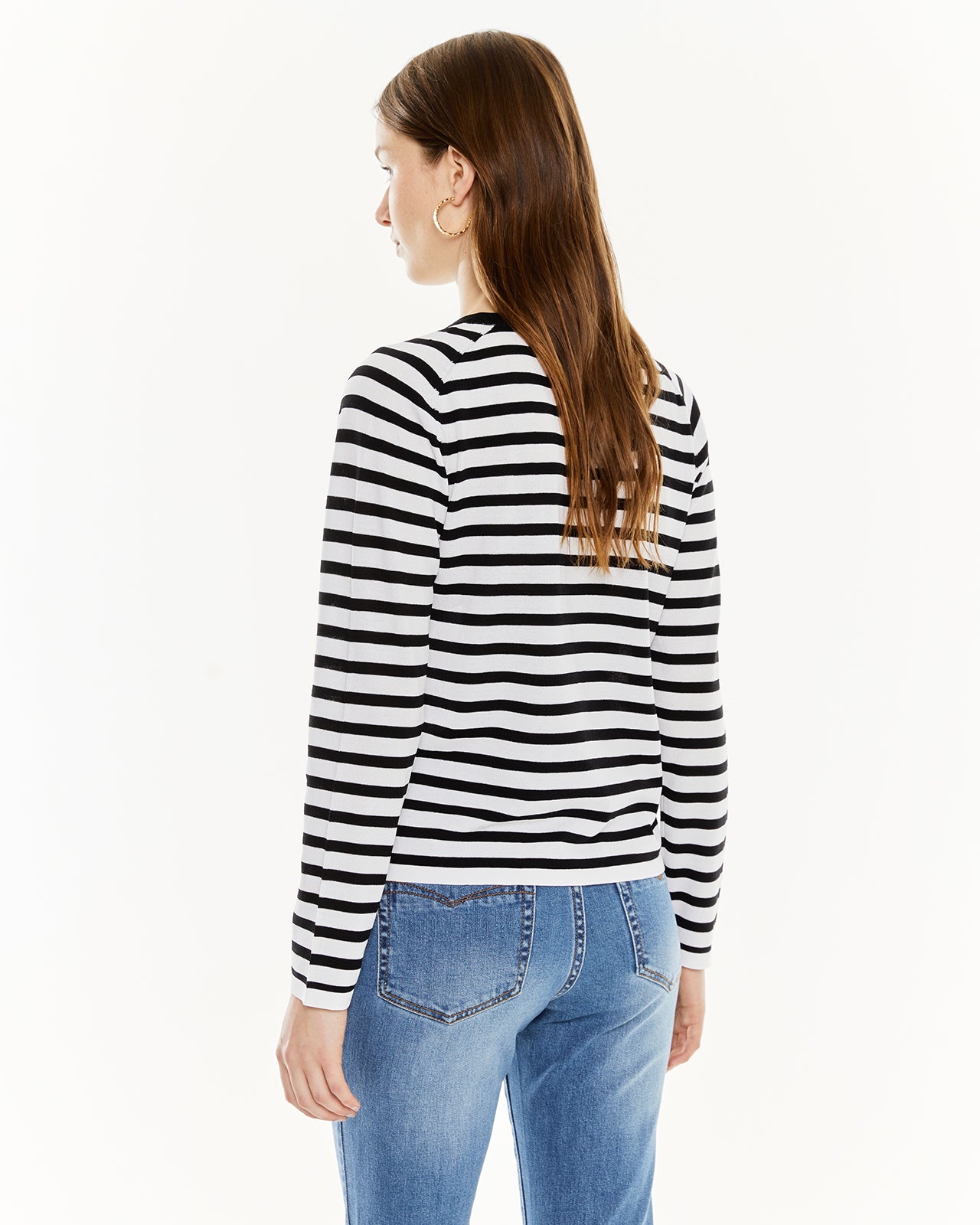 Pull rayé en maille, taille M/L