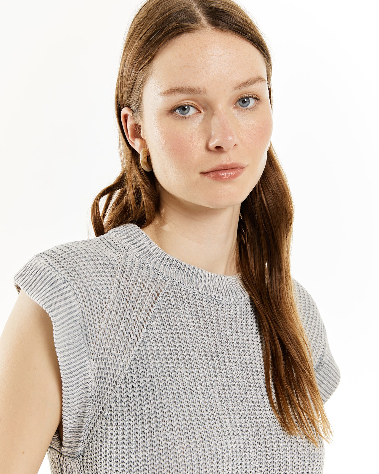 Pull à manches courtes et col rond