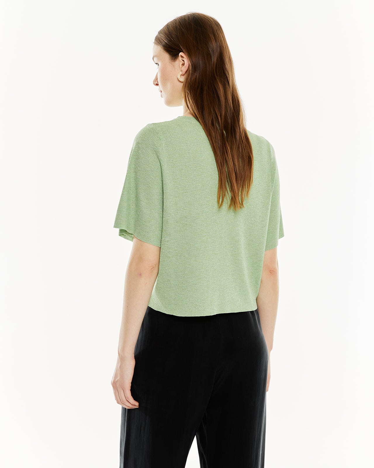 Pull lurex à manches 3/4