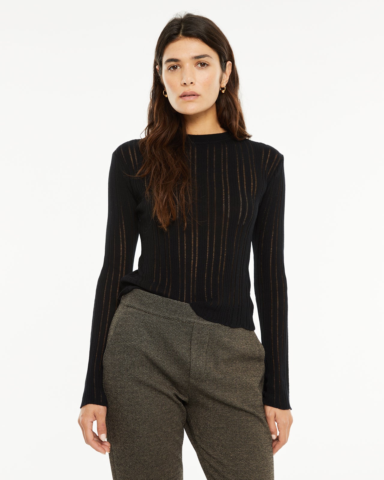 flared sleeve sweater