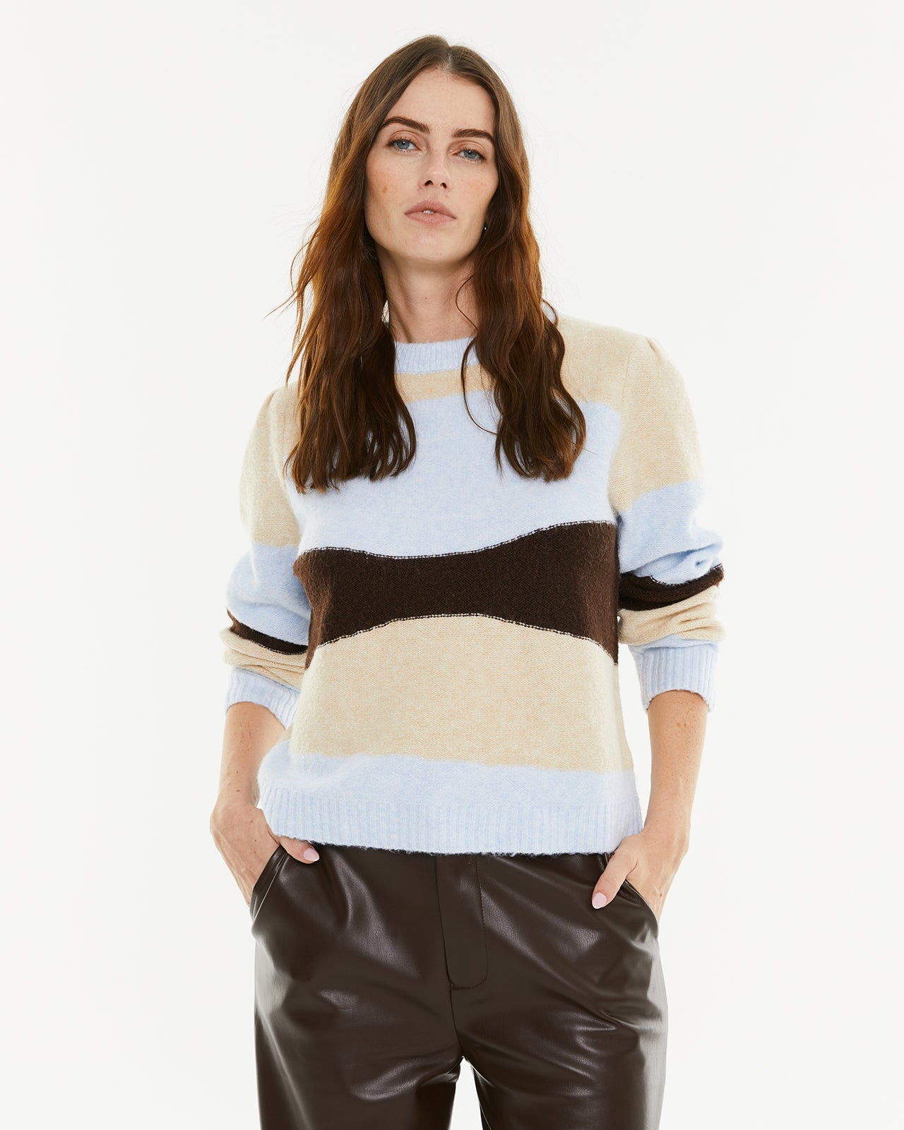 Jersey jacquard tricolor