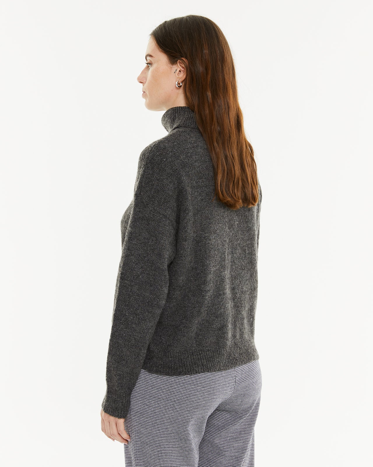Pull à col montant avec lurex