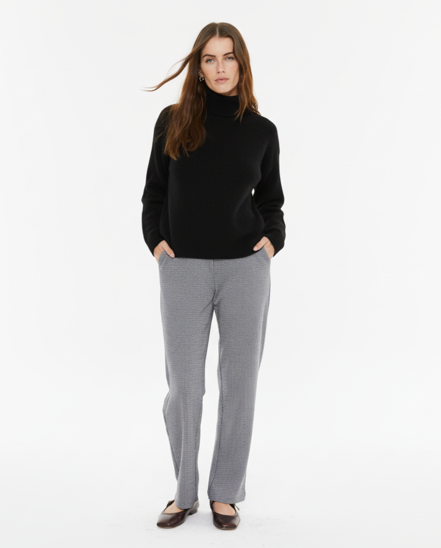 Pull à col montant avec lurex