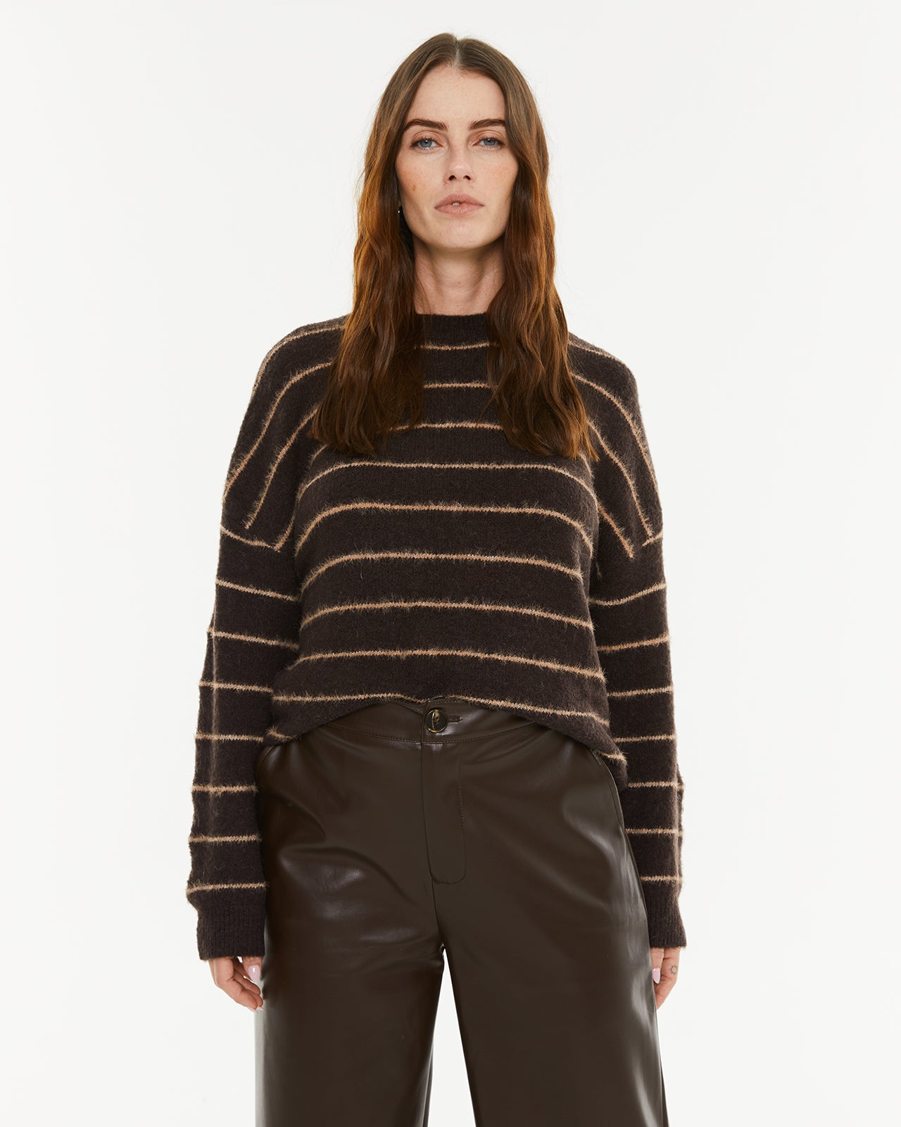 Jersey rayas con cuello redondo