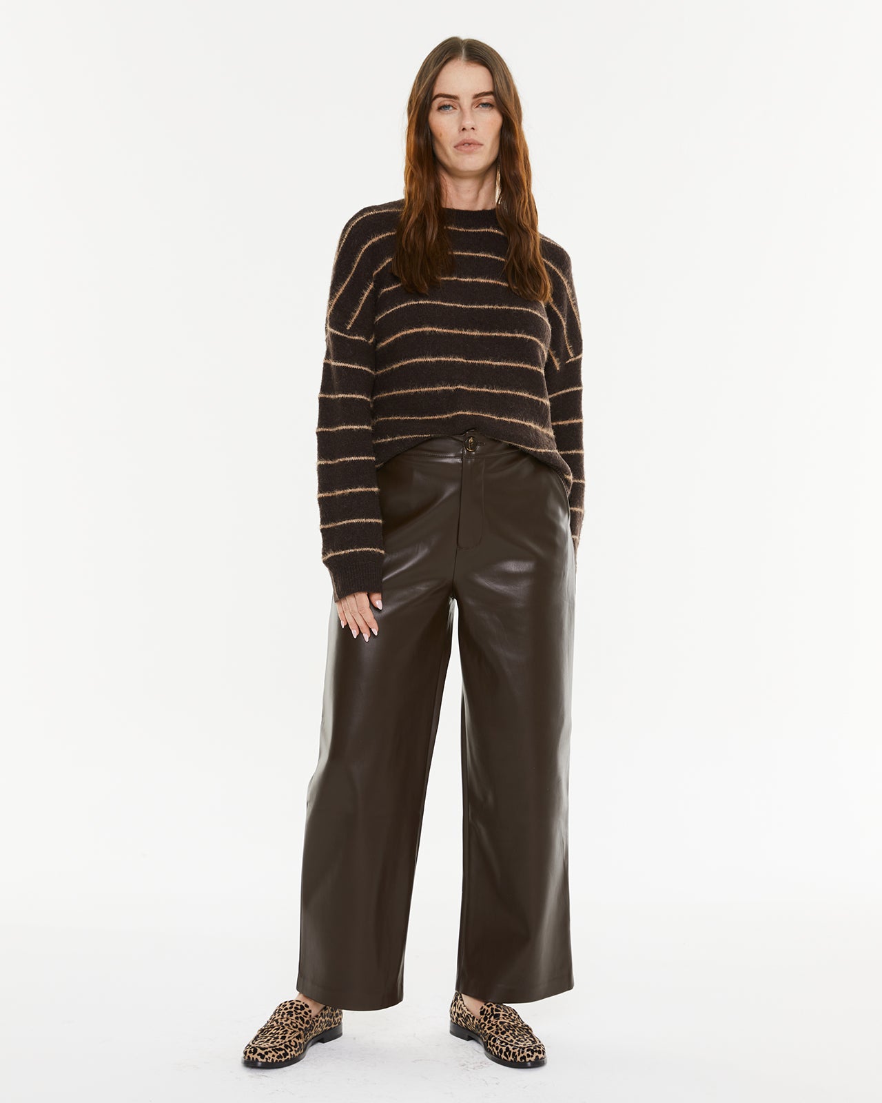 Jersey rayas con cuello redondo