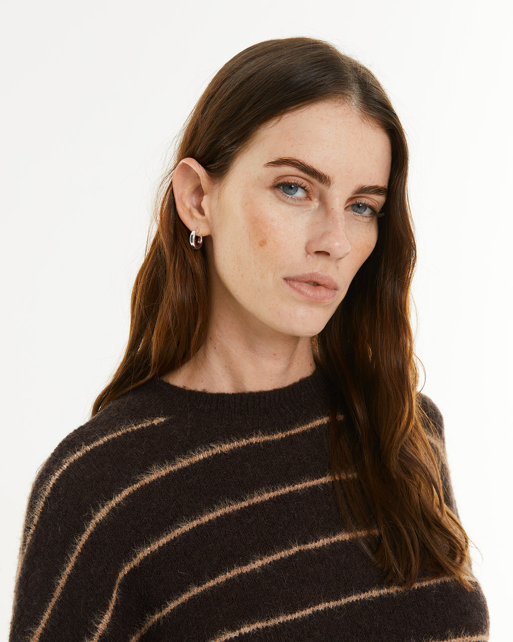 Jersey rayas con cuello redondo