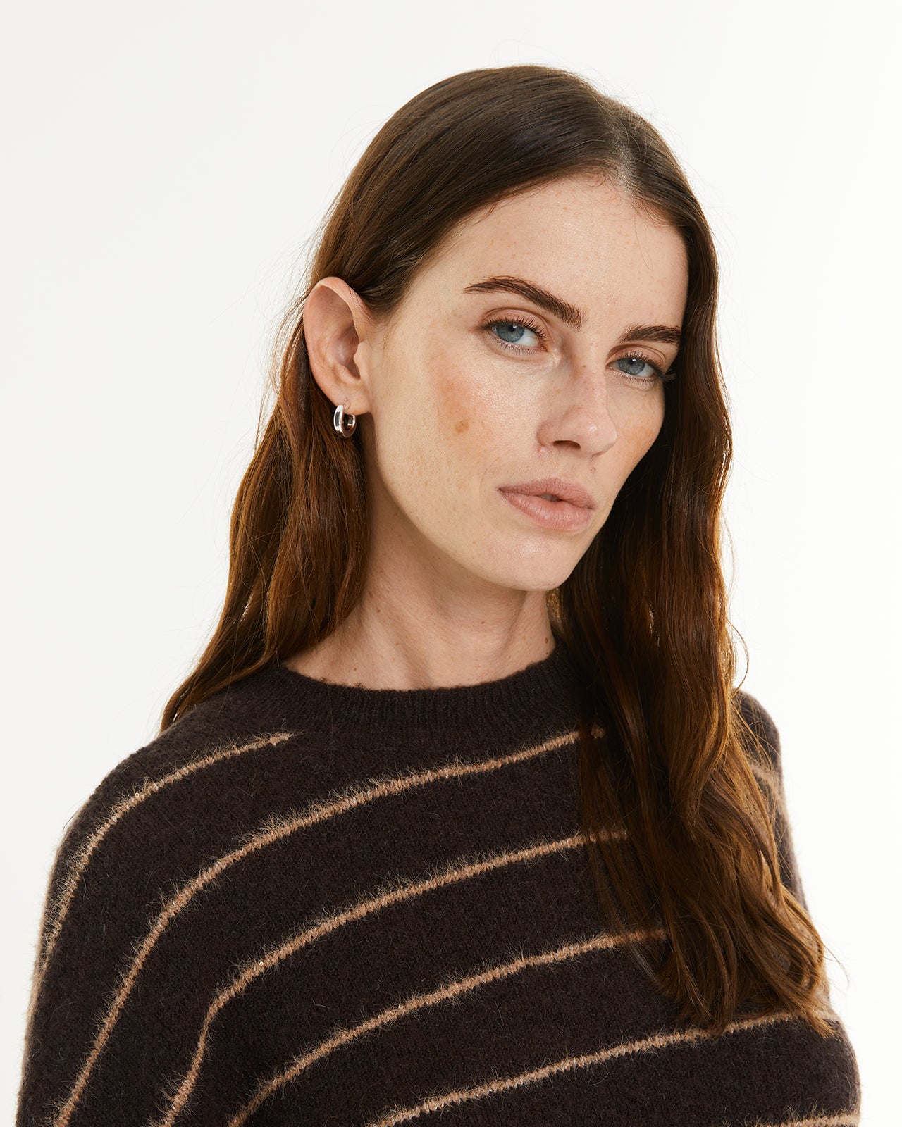 Jersey rayas con cuello redondo