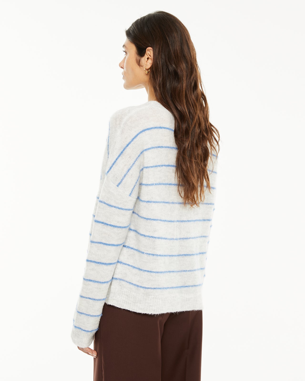 Jersey rayas con cuello redondo