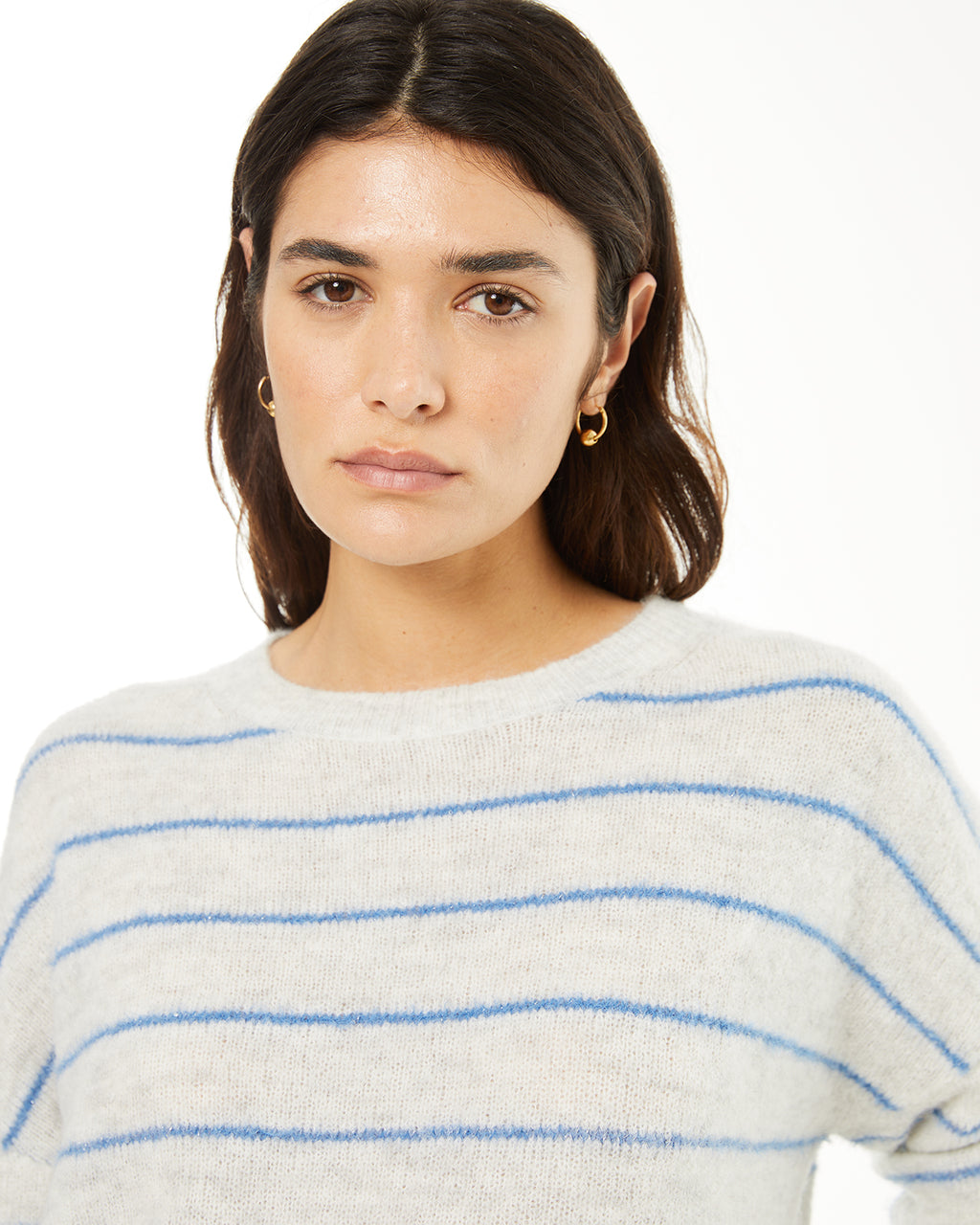 Jersey rayas con cuello redondo