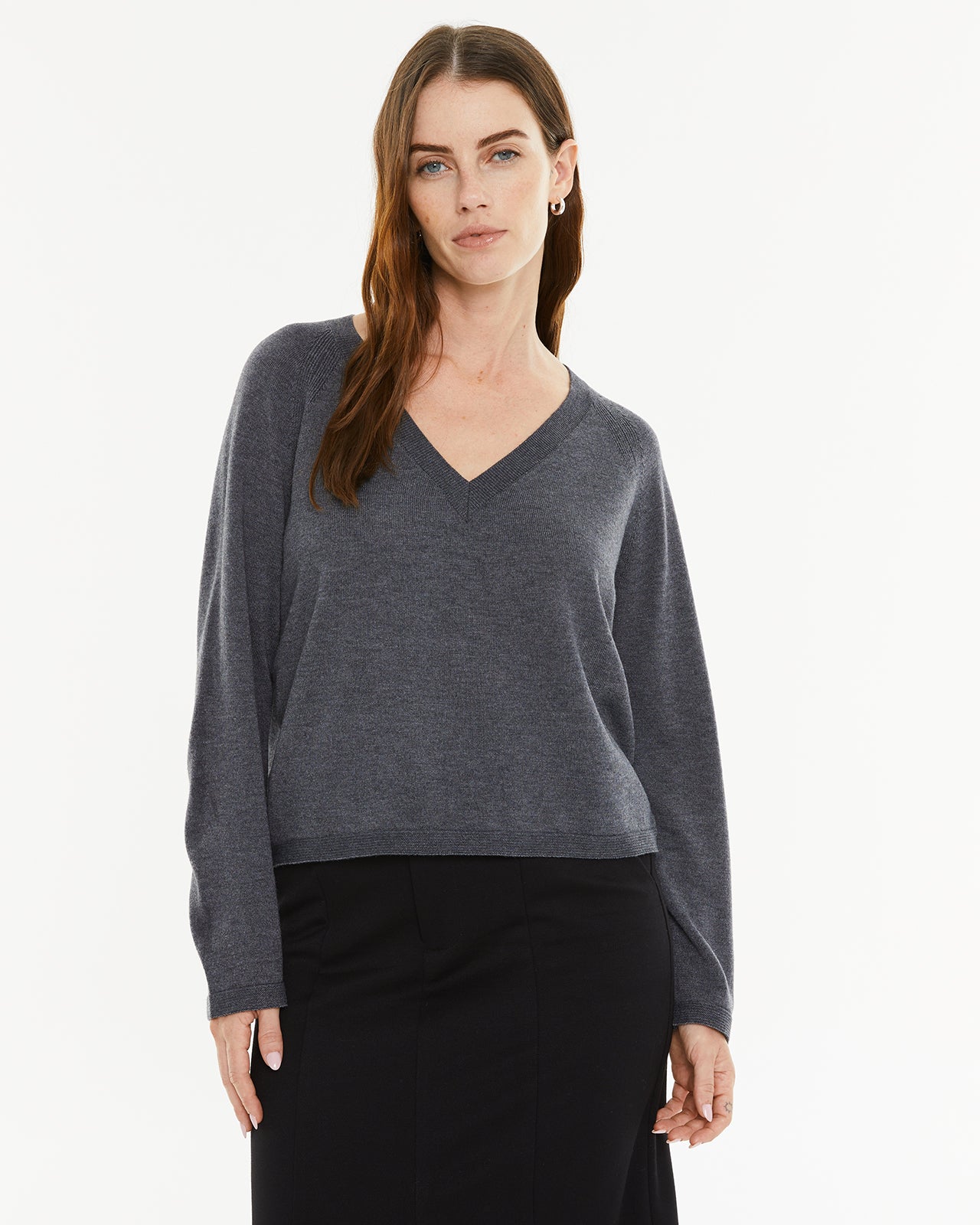 pull basique à col en V