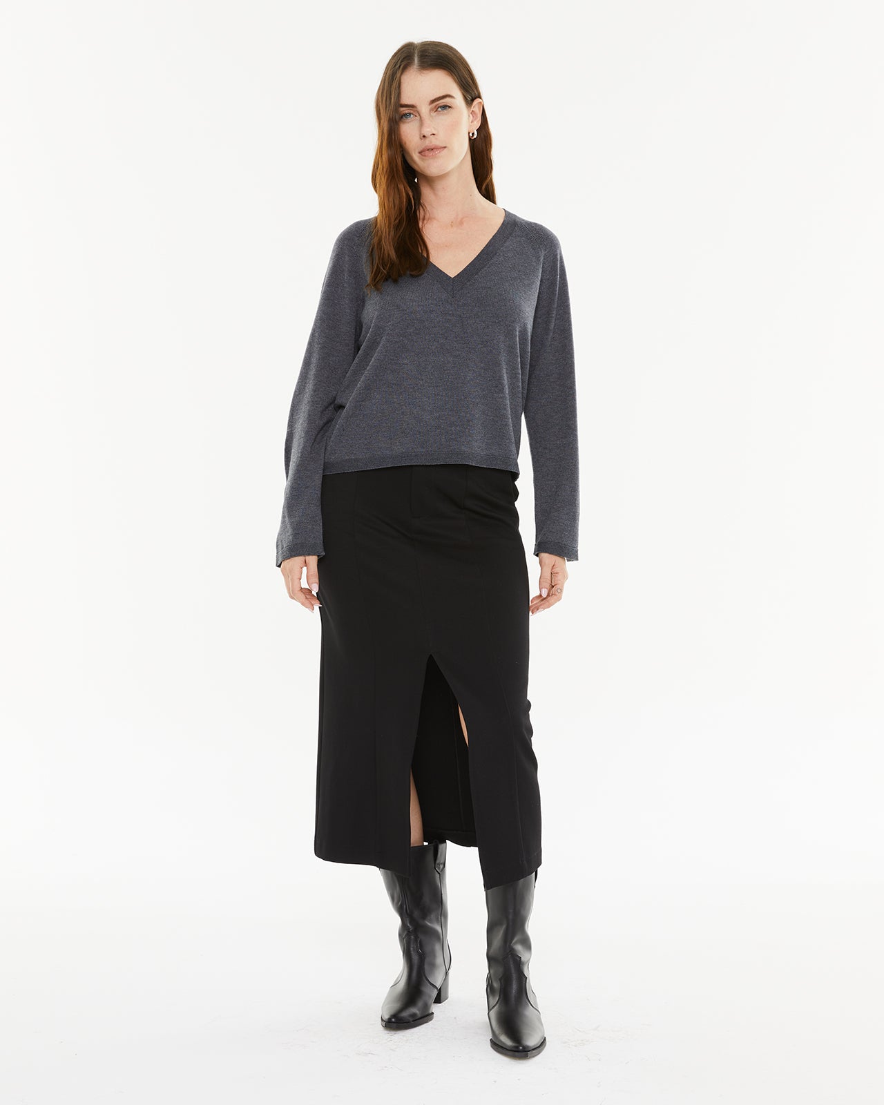 pull basique à col en V