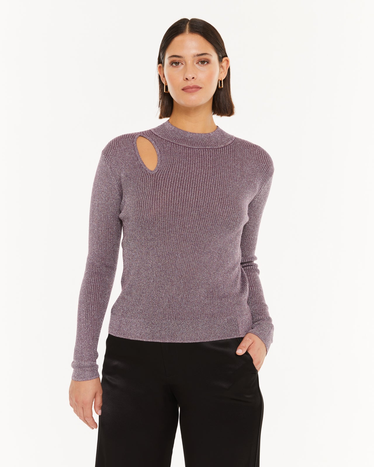 Maillot découpé en lurex