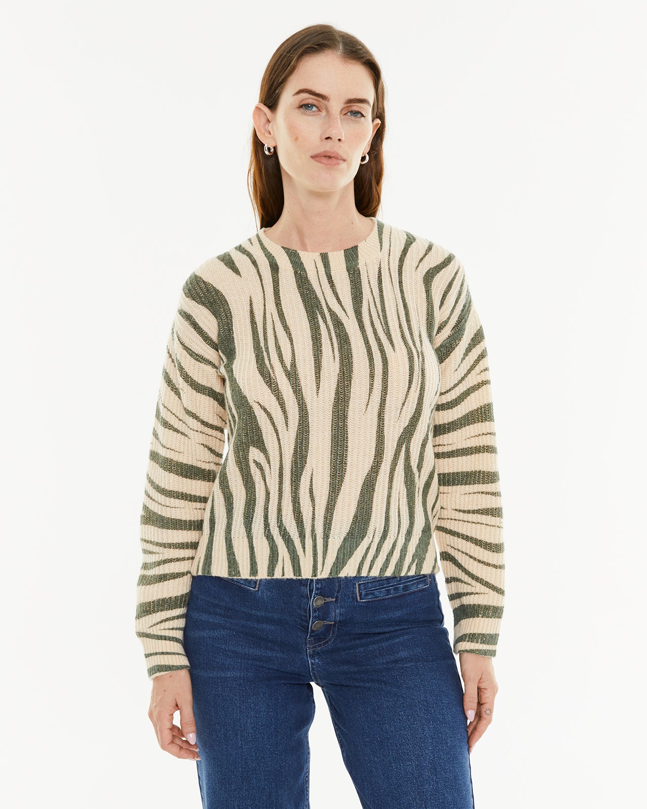 pull à effet imprimé animal