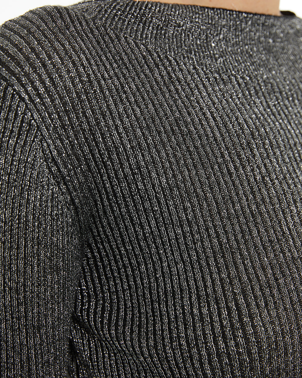 Jersey cuello redondo básico lurex