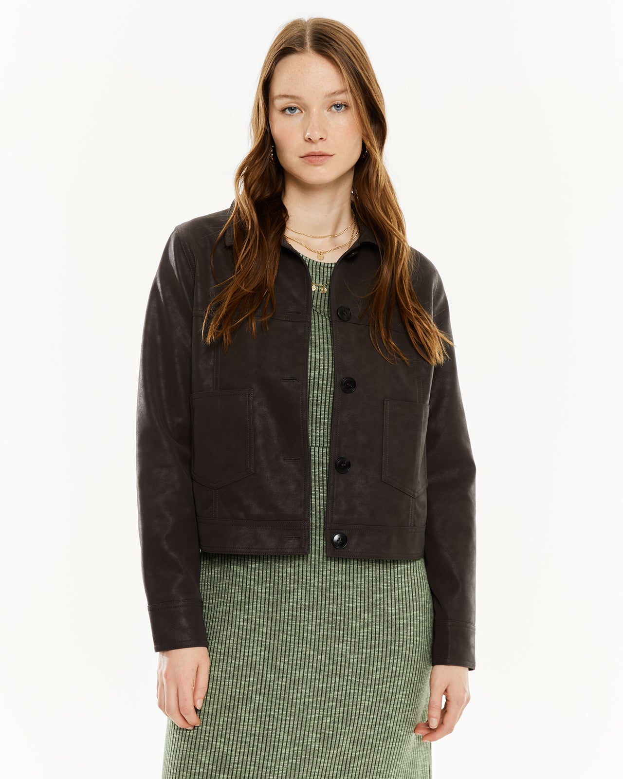 Cazadora cuello con botones