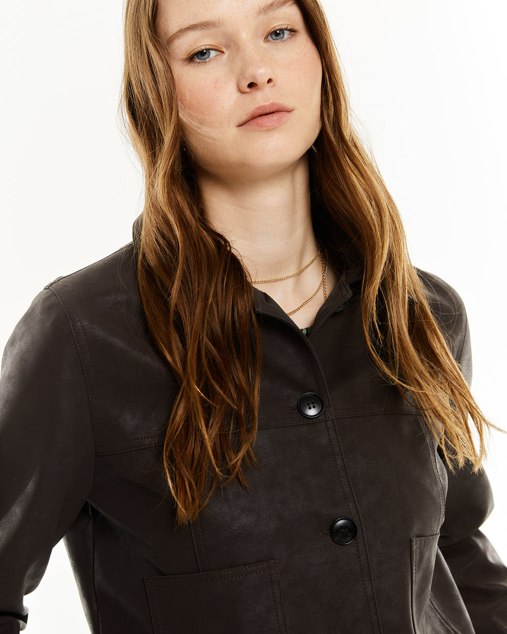 Cazadora cuello con botones