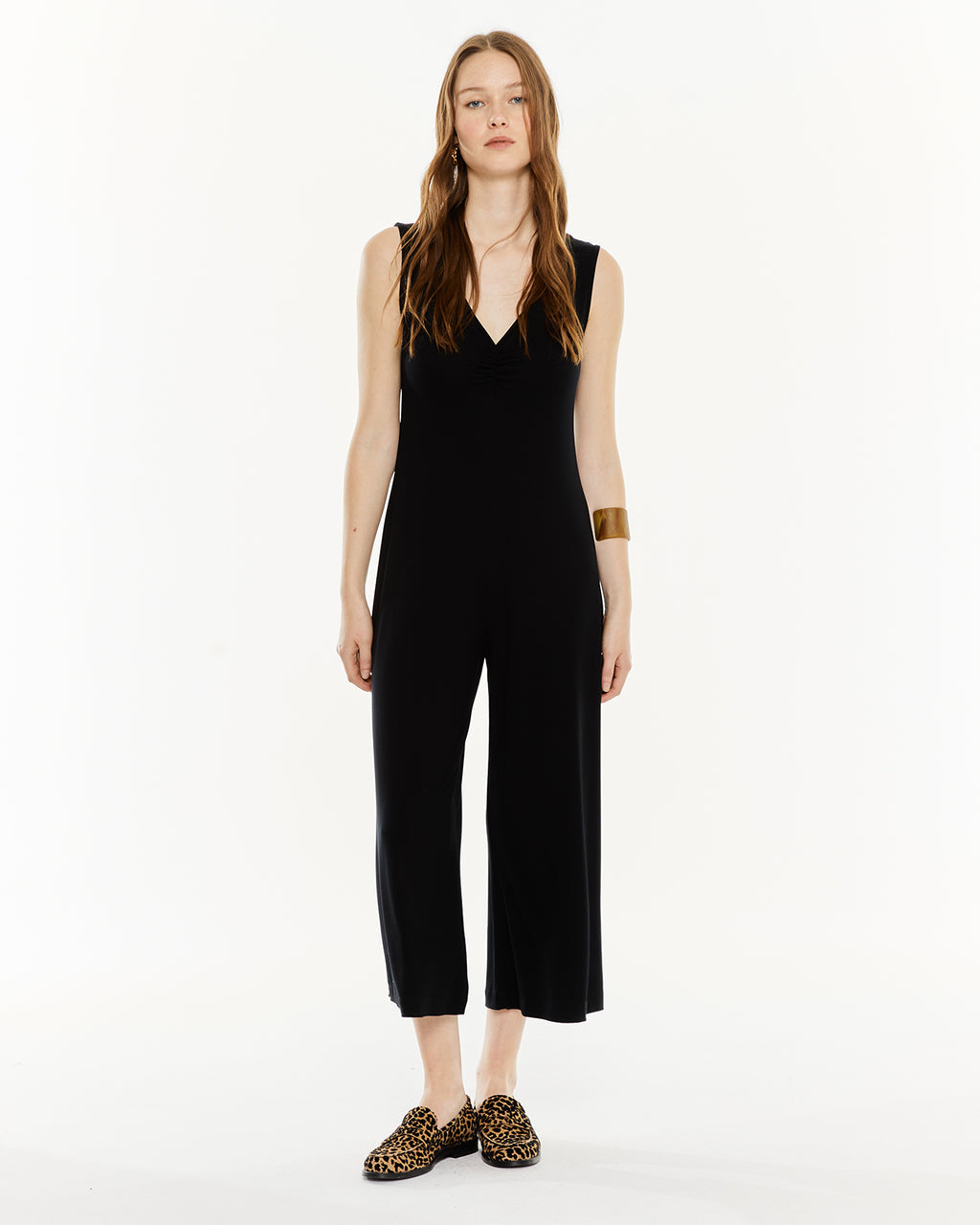 Mono largo escote pico sin mangas