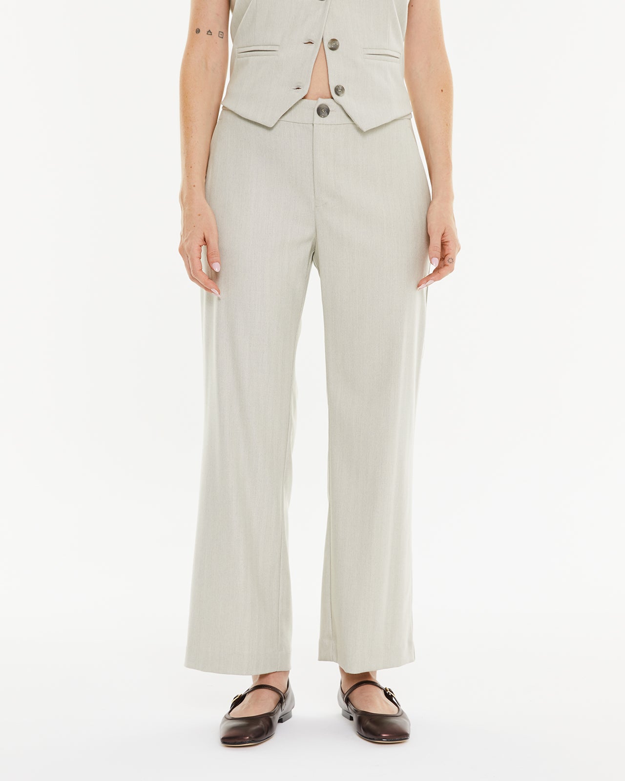 Pantalon de costume à chevrons