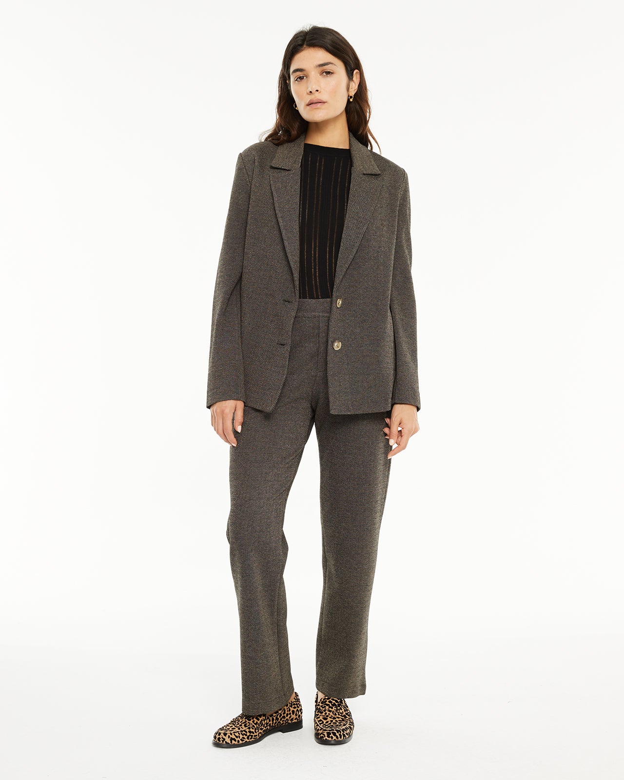 Herringbone dress trousers