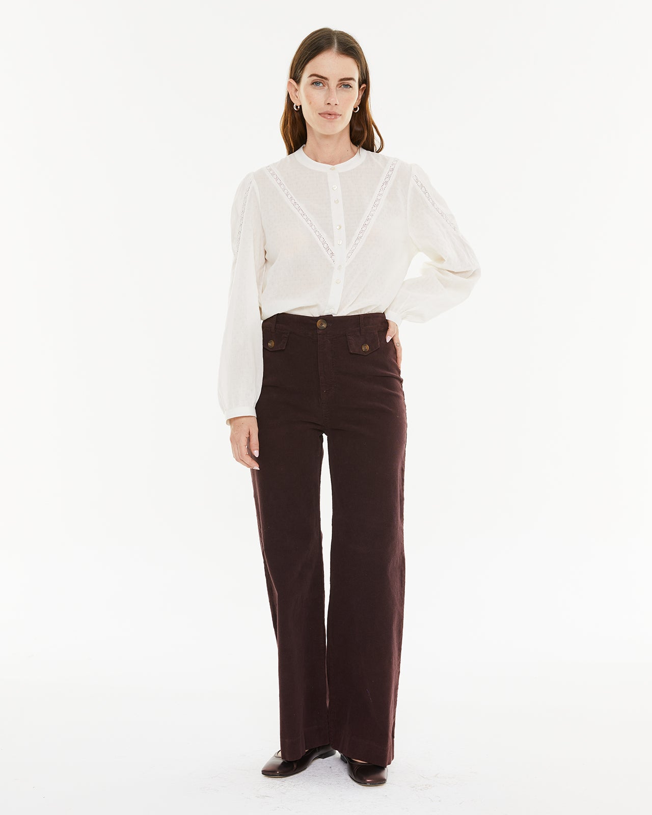 Micro-corduroy trousers