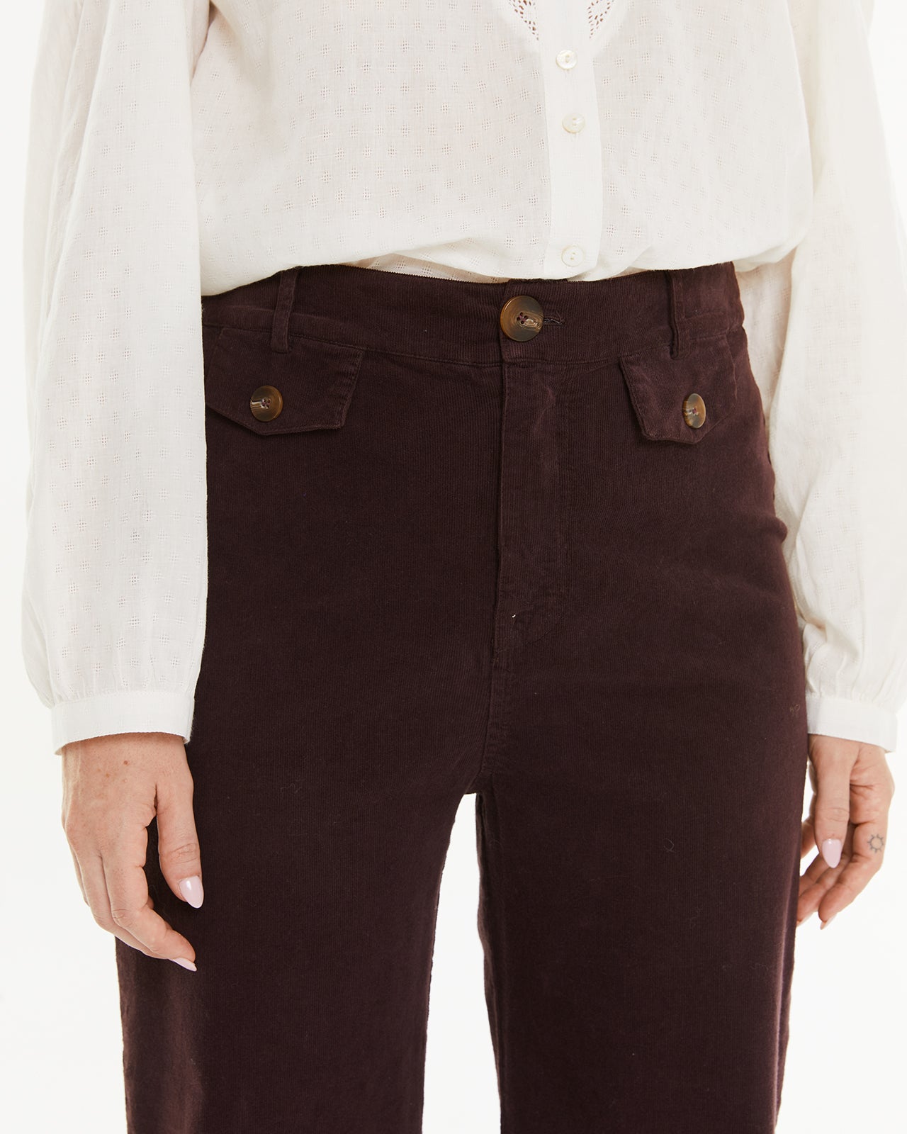 Micro-corduroy trousers