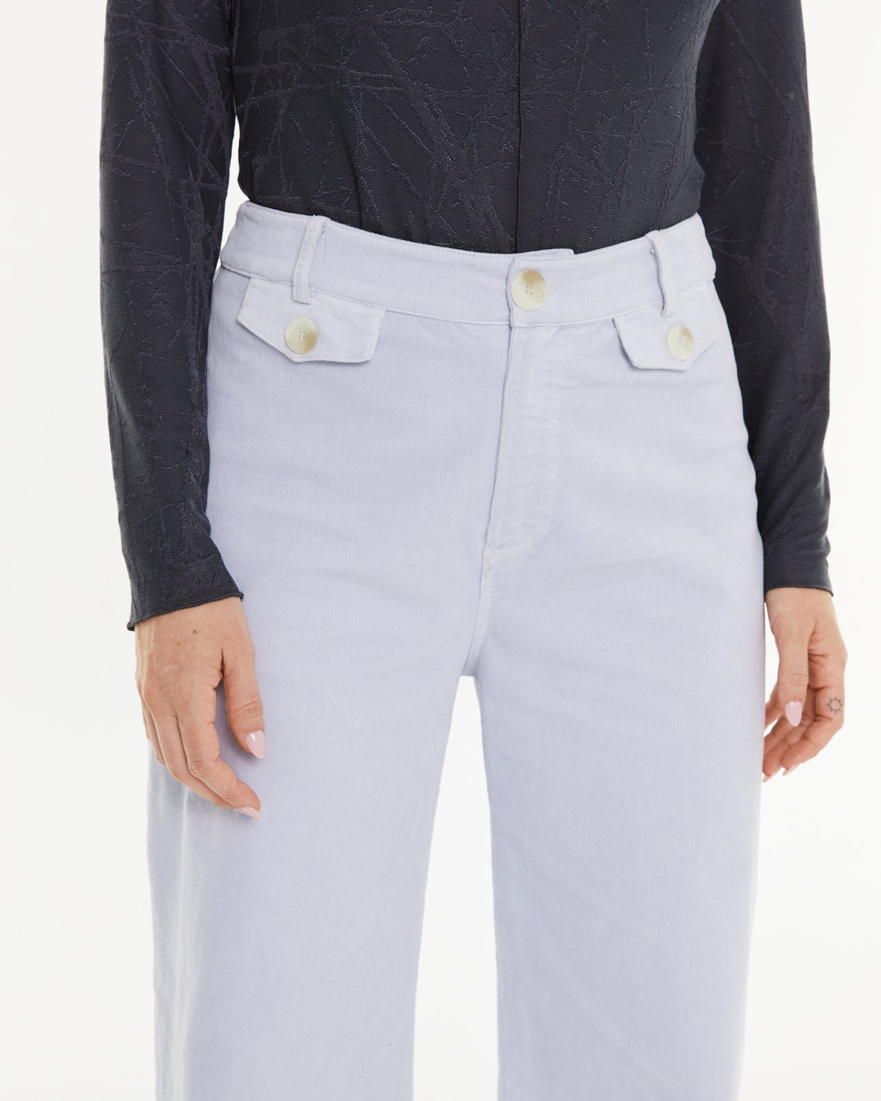 pantalon en micro-velours côtelé