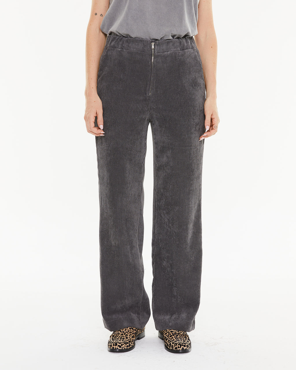 Pantalón pana cremallera