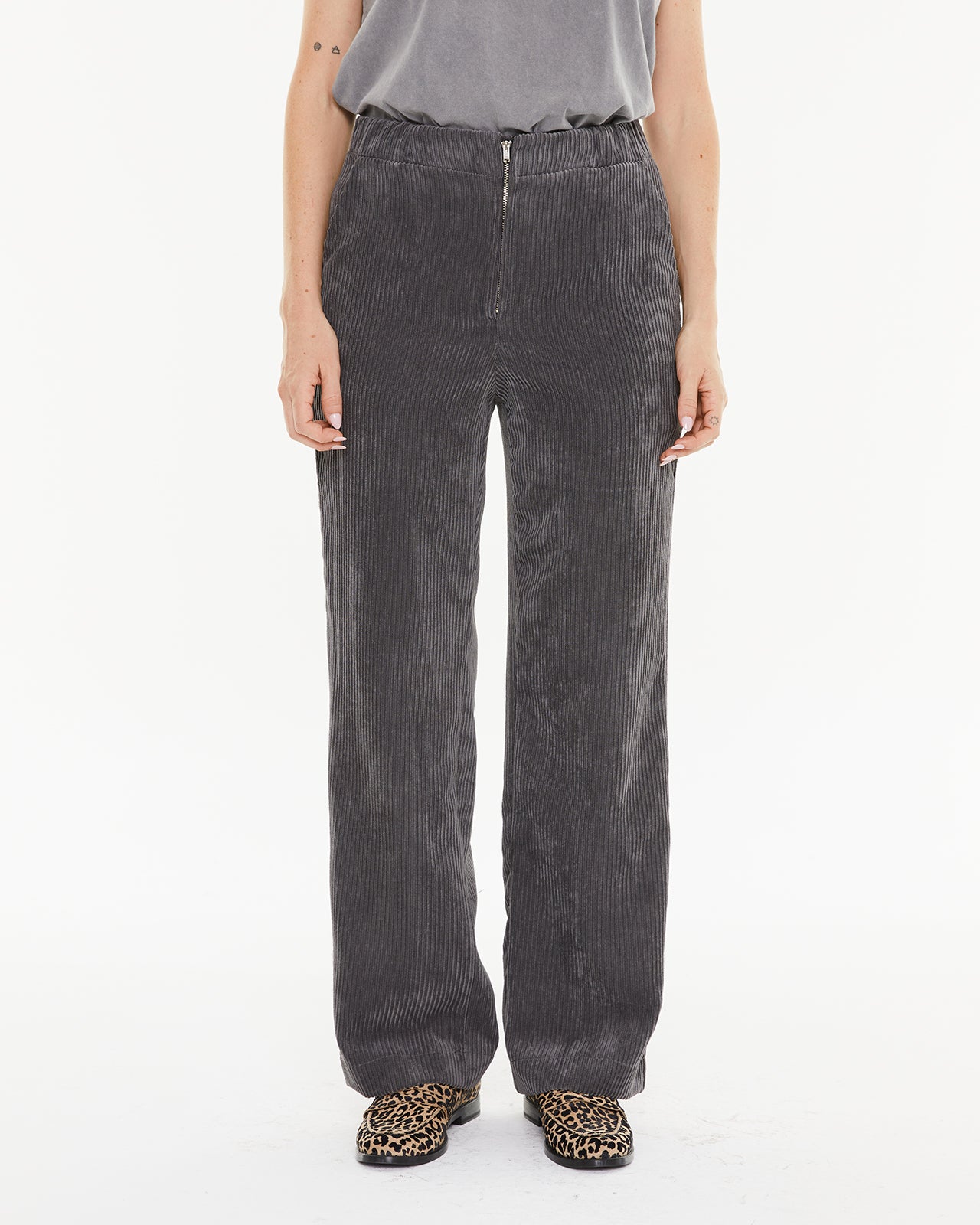 Pantalón pana cremallera