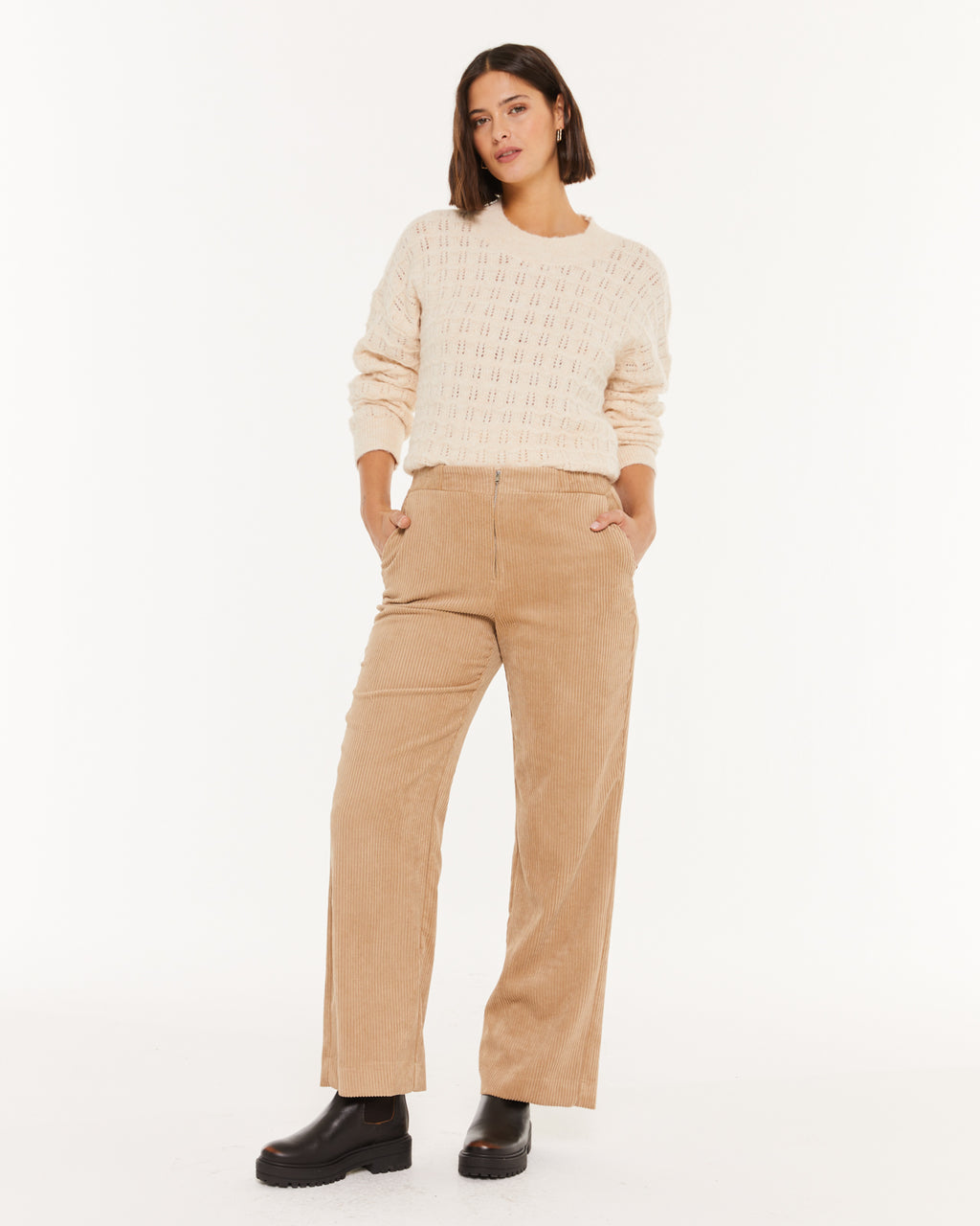 Pantalón pana cremallera