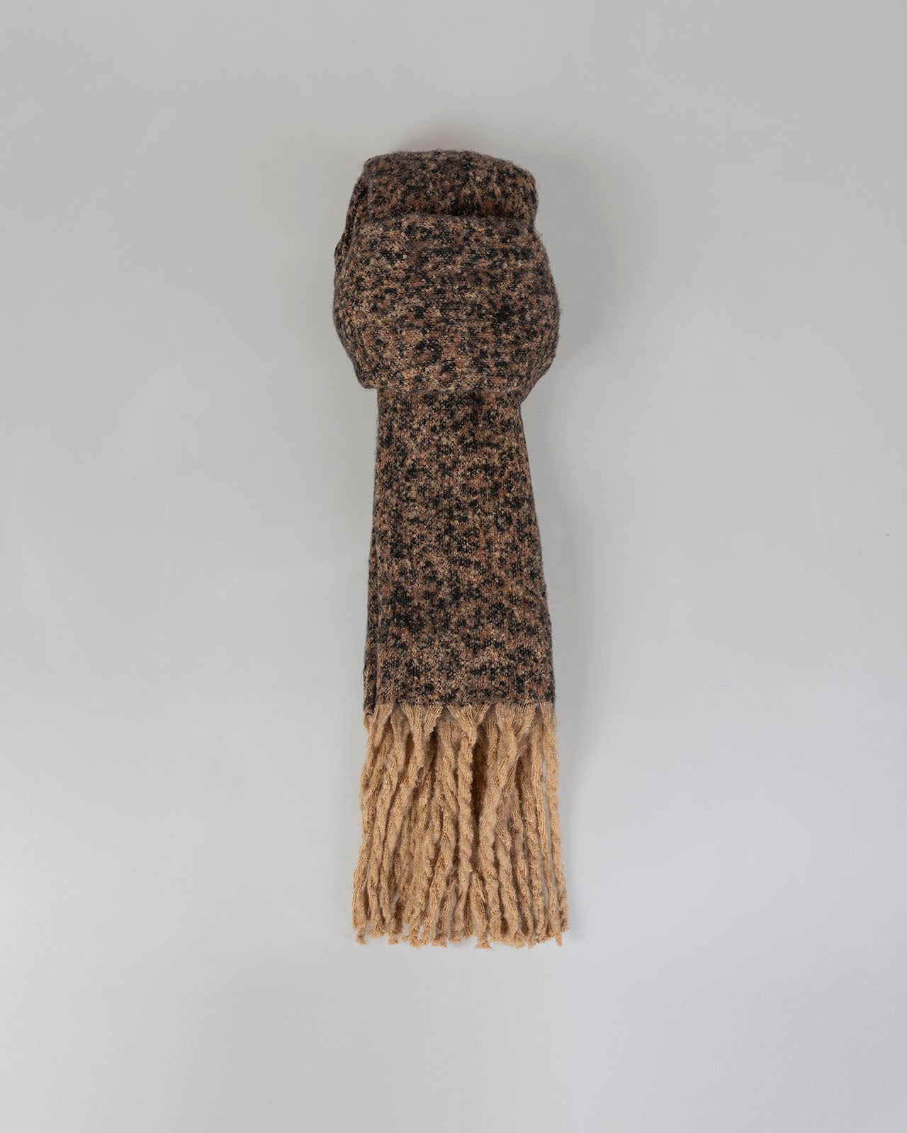 Écharpe léopard marron