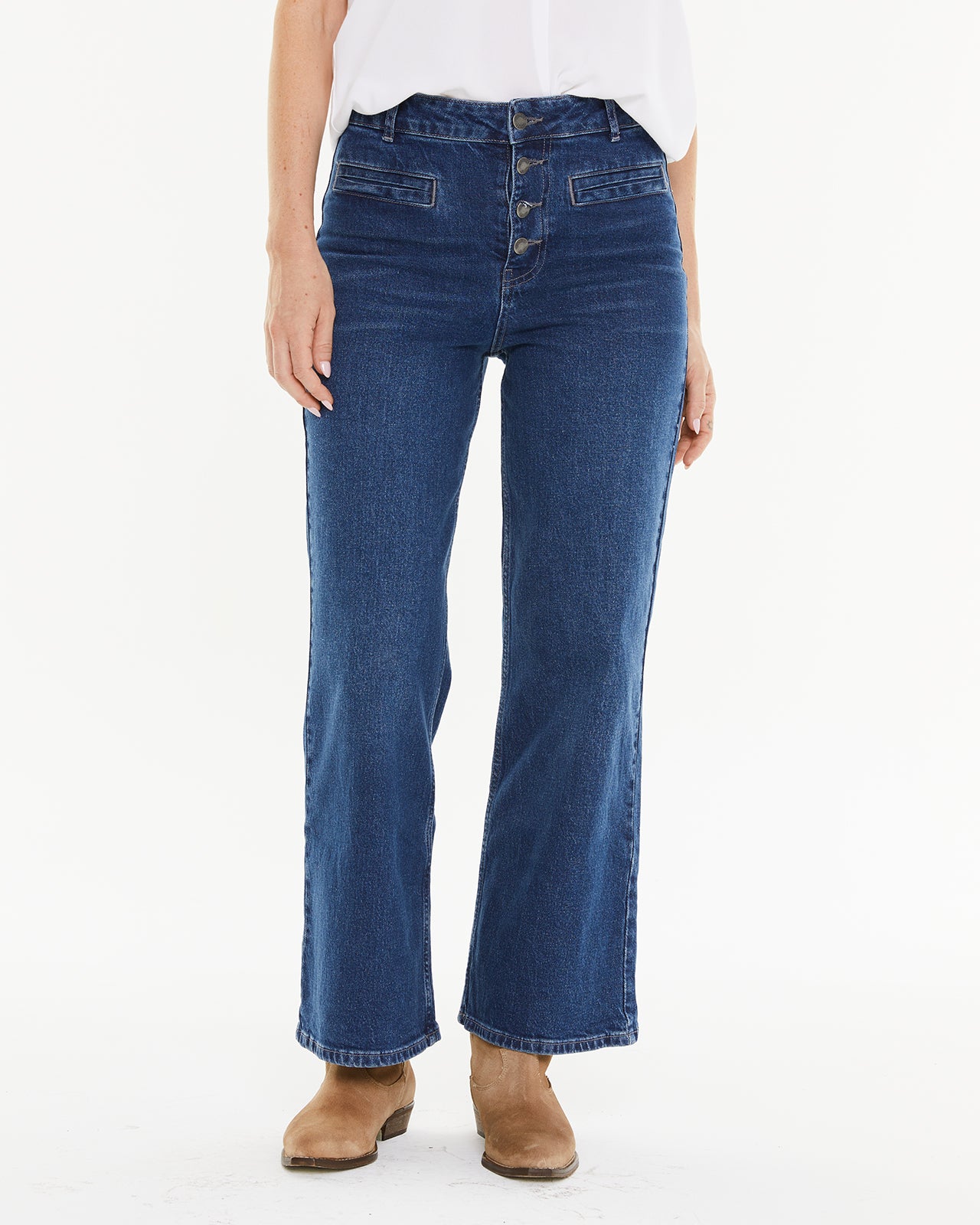 Pantalón ancho con bolsillos tipo vivo