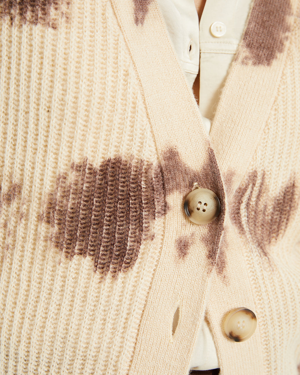 Cárdigan punto estampado