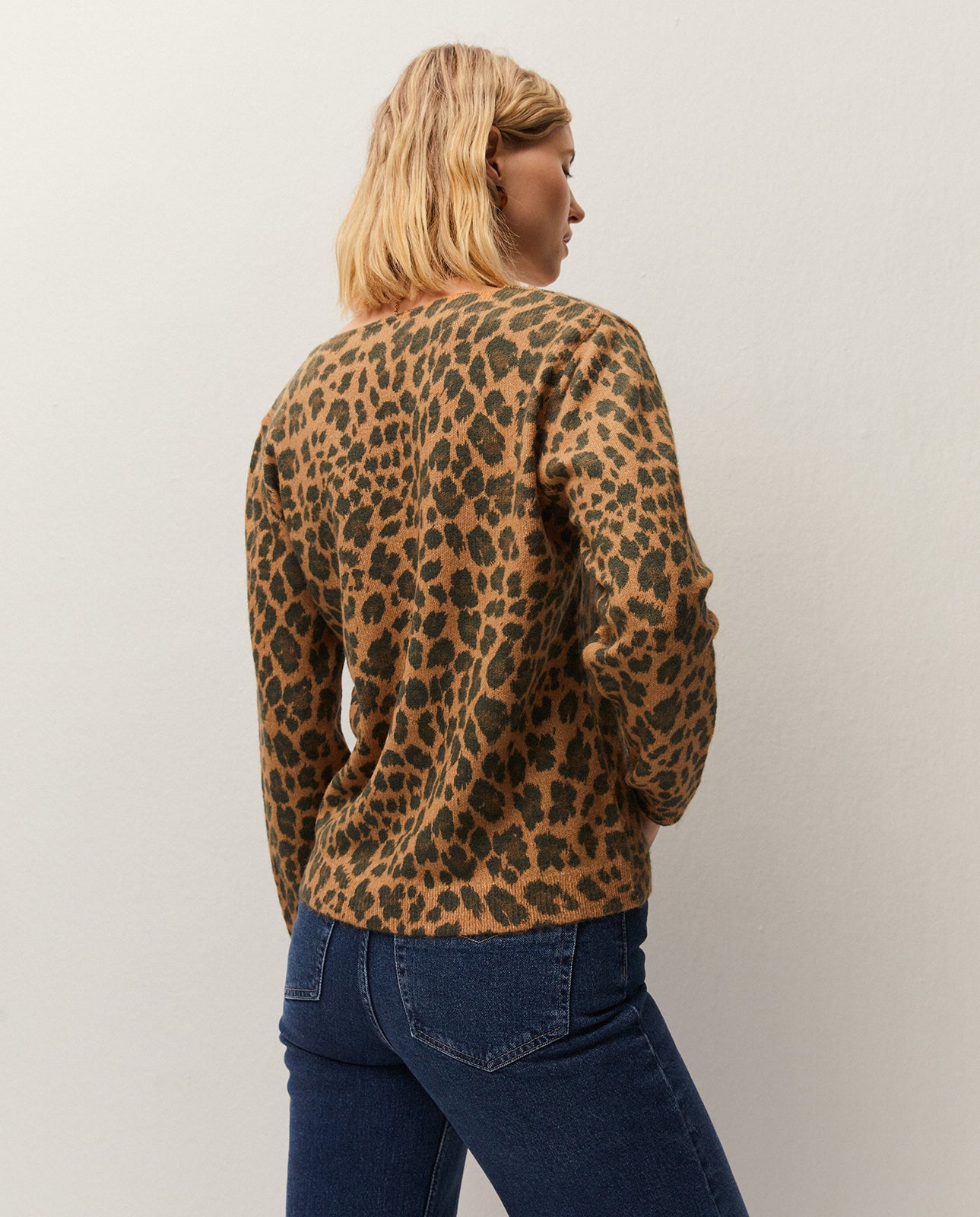 cardigan à imprimé animal