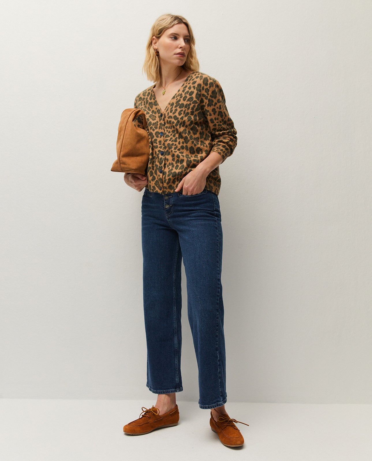 cardigan à imprimé animal