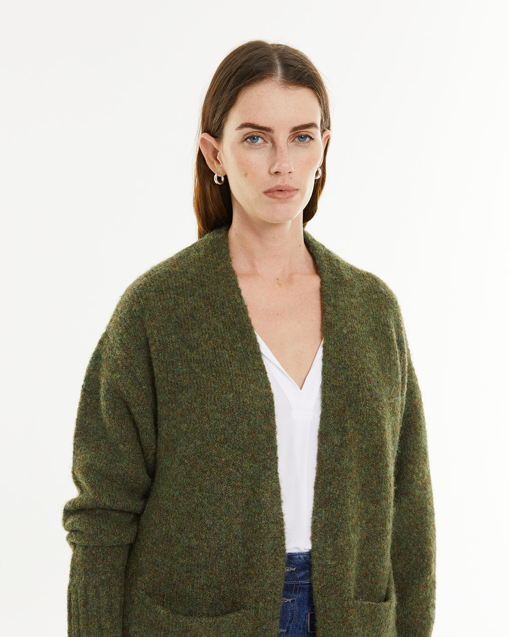 Chaqueta larga de punto