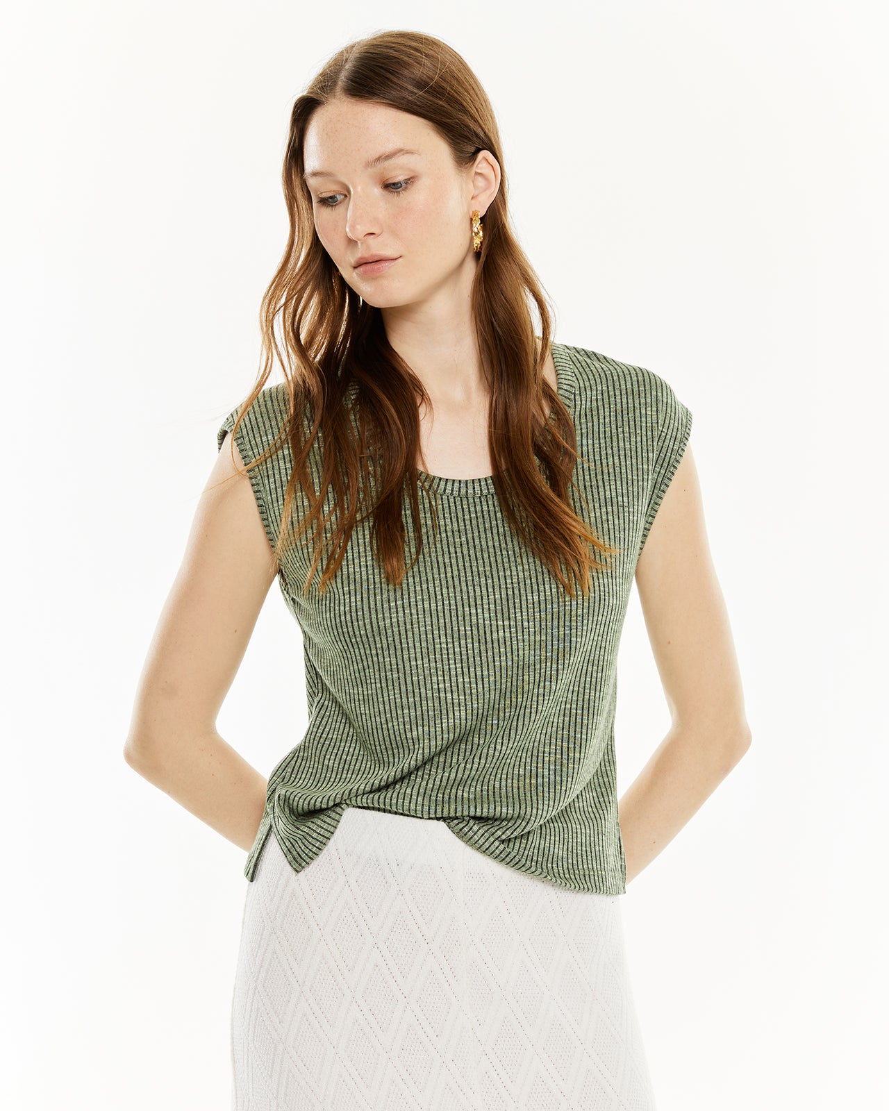 Haut à encolure ronde