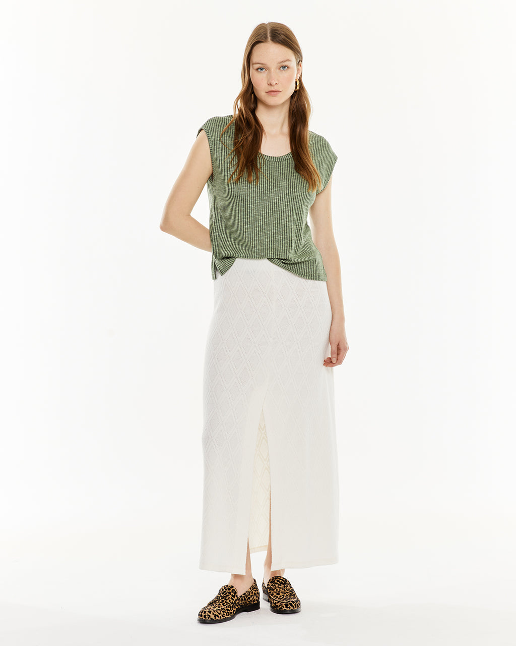 Top canale escote redondo