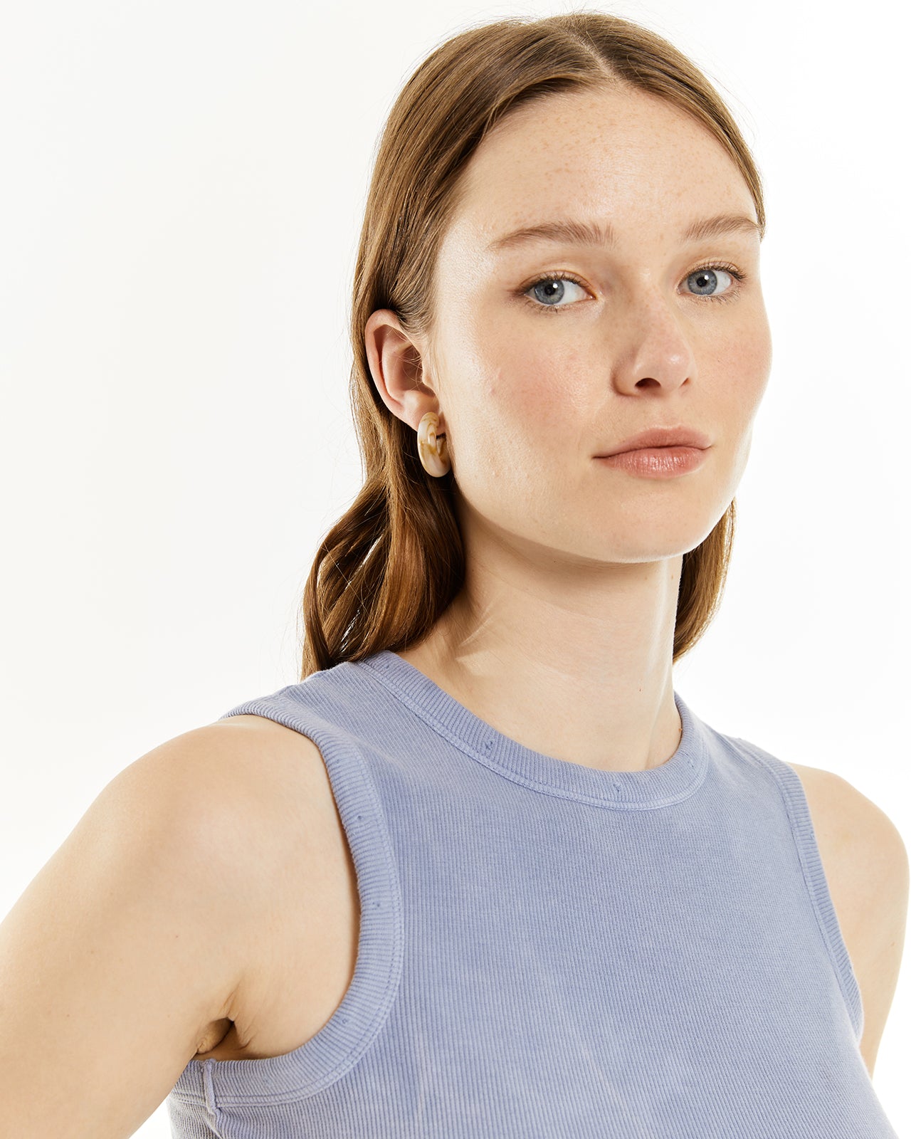 Haut côtelé délavé à la pierre