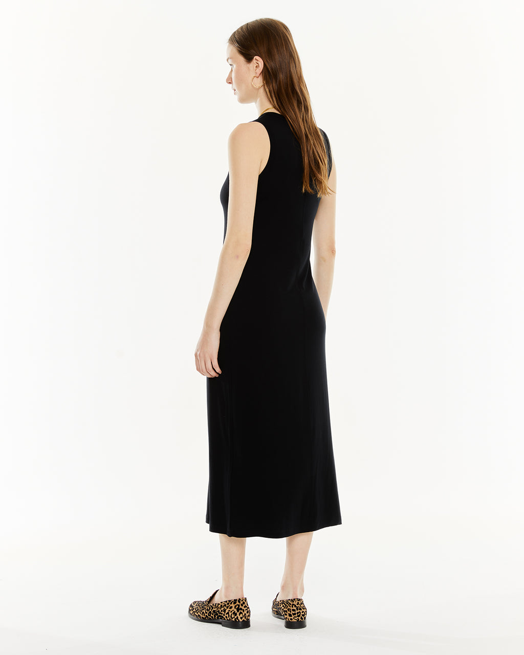 Vestido largo evasé con escote halter