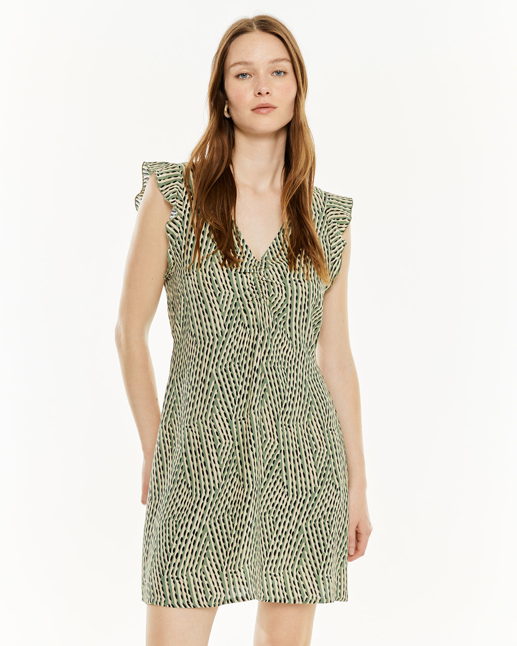 Vestido estampado corto