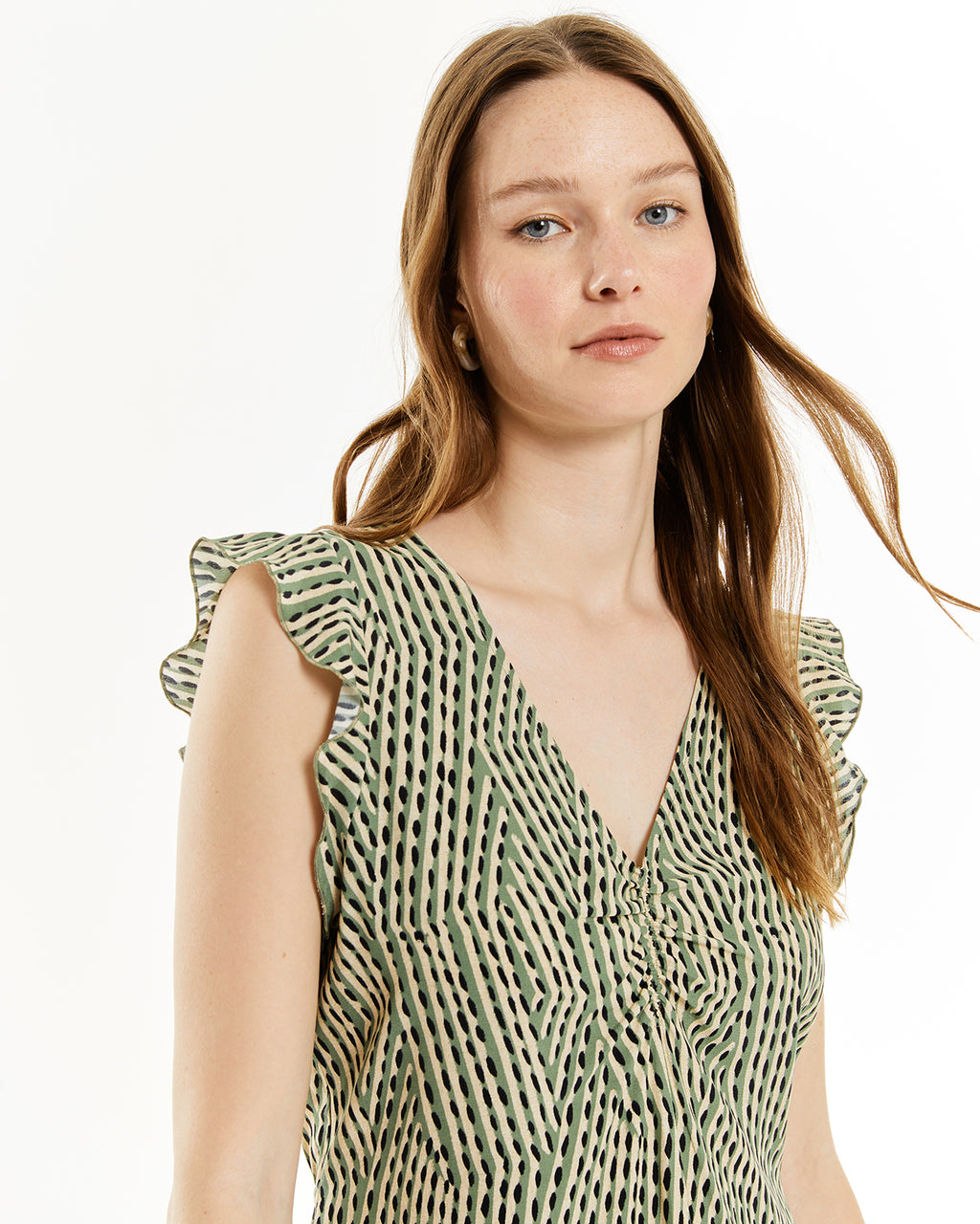 Vestido estampado corto