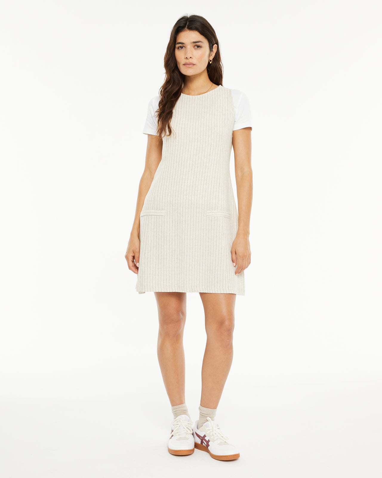 Short pinstripe dress