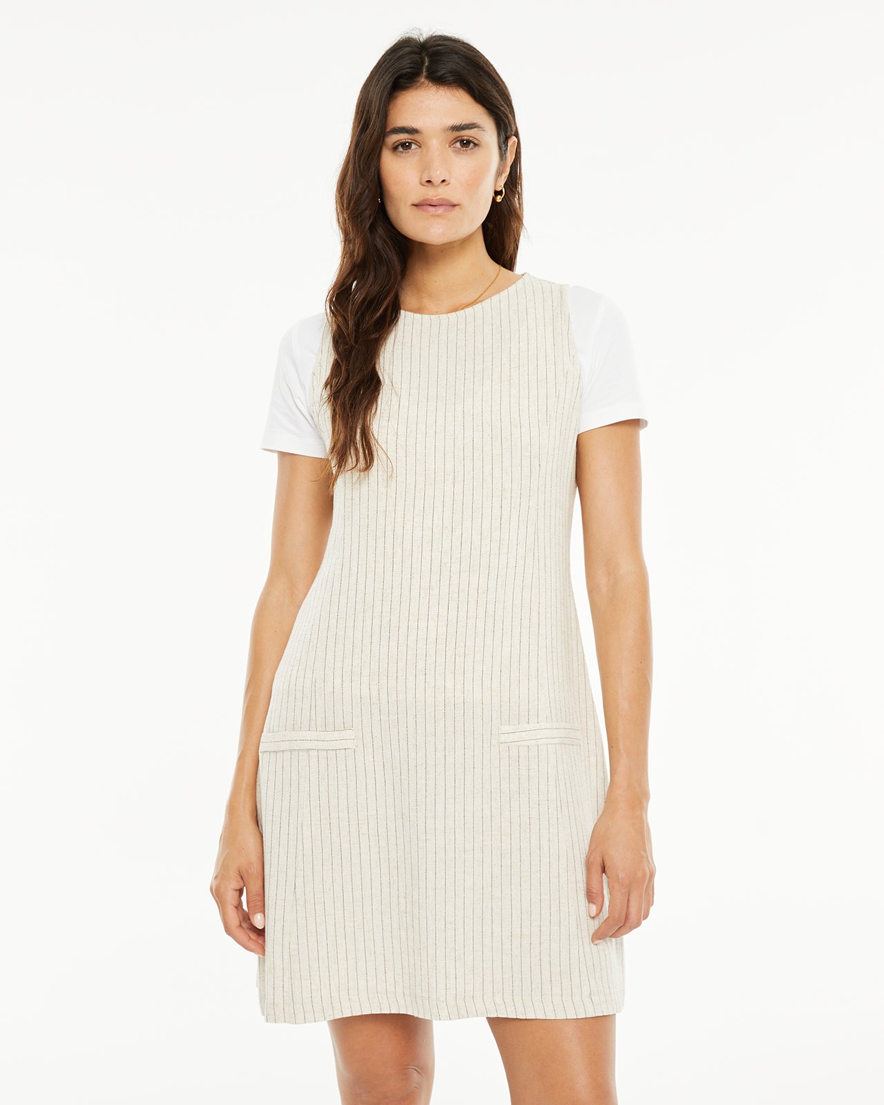 Short pinstripe dress