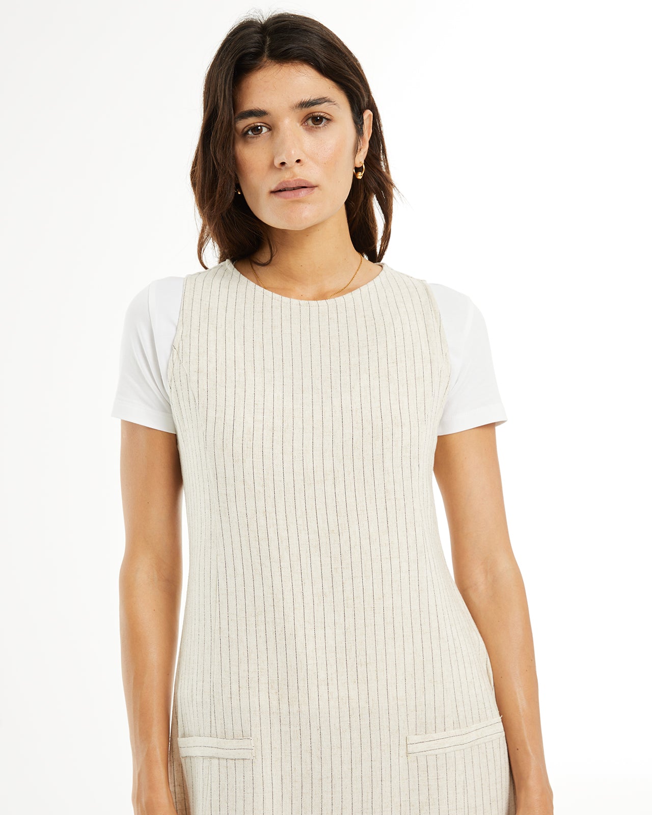 Short pinstripe dress