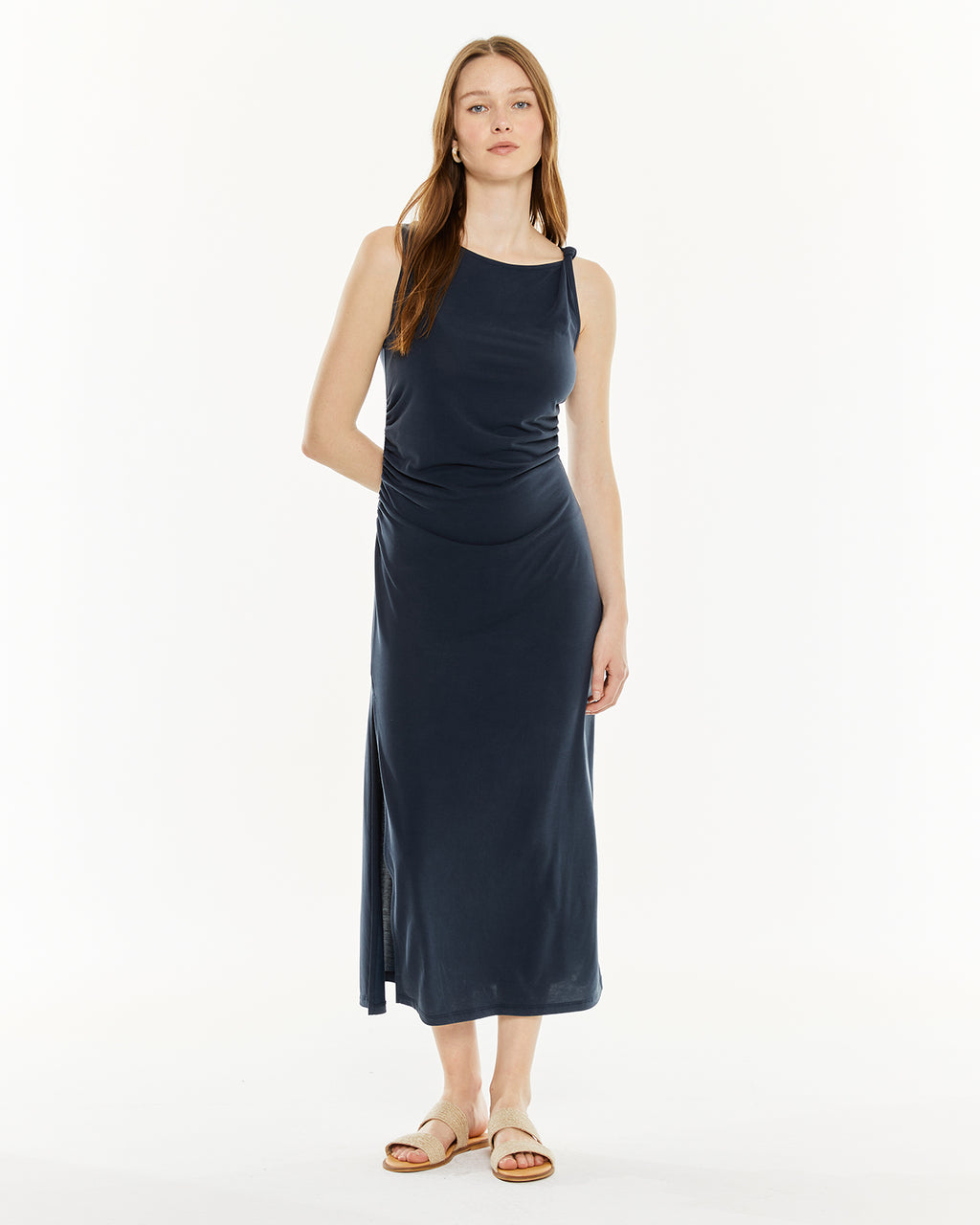 Vestido entallado fruncido