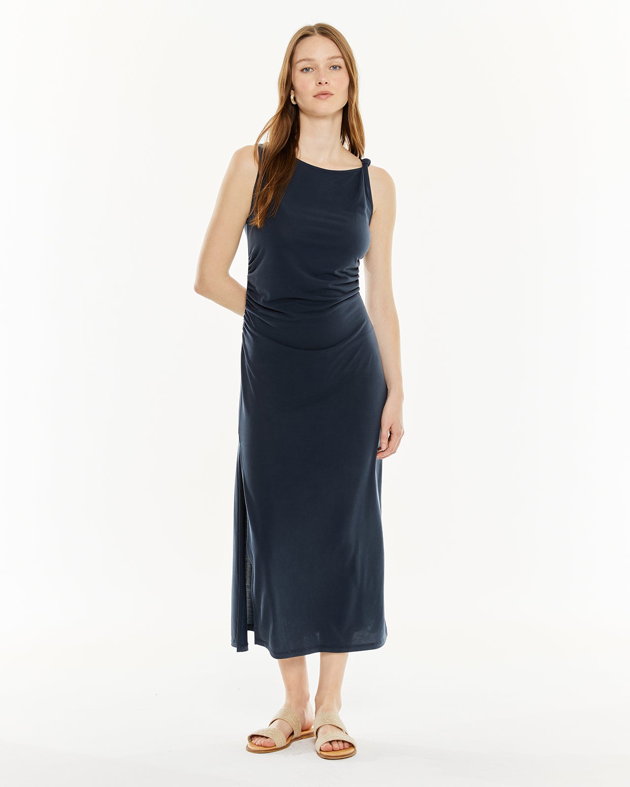 Robe ajustée froncée