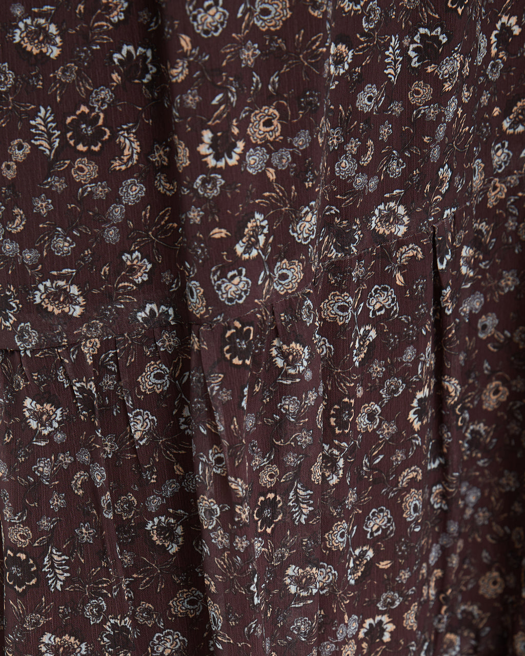 Vestido largo estampado floral pequeño