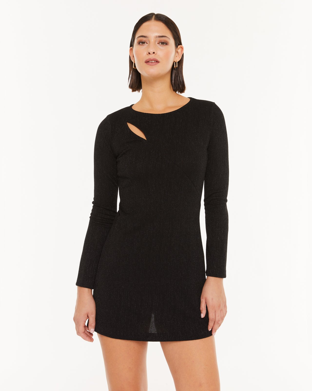 Robe en lurex découpée